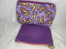 Butterfly print makeup bag with a multi-coloured design butterflyprint