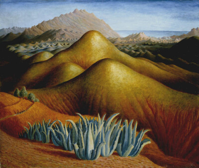 Dora Carrington : Spanish Landscape with Mountains : Archival Quality Art Print