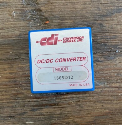 CONVERSION DEVICES INC CDI DC/DC CONVERTER MODEL 1505D12 8 PIN