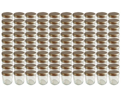 HOCZ 25x Mini Sturzgläser 50 ml klein Marmeladengläser Einmachgläser Schraub Silber