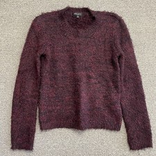 Romeo Juliet 90s Sweater Womens Large Purple  Black Fuzzy Soft