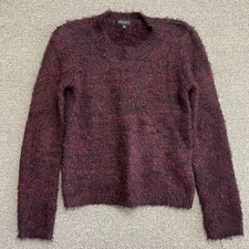 Romeo Juliet 90s Sweater Womens Large Purple & Black Fuzzy Soft