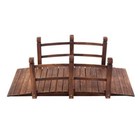 Garden Bridge Wood Arc Footbridge with Safety Rails for Outside 500 lbs Capacity
