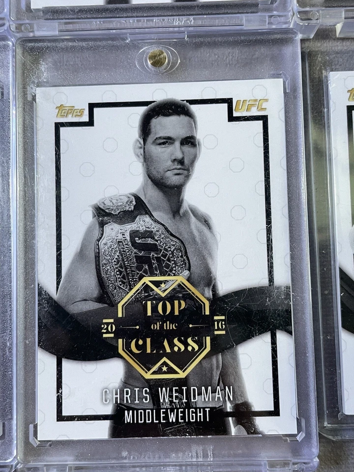2016 Topps UFC Top of the Class - Silva Weidman Miocic Edgar Cain Aldo Lot of 6 - Image 3 of 4