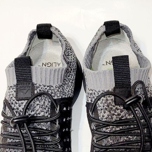 Nurse Mates Torri Align Sneakers Shoes Grey Cloud Black Elastic Lace Wms 7.5US - Picture 11 of 20