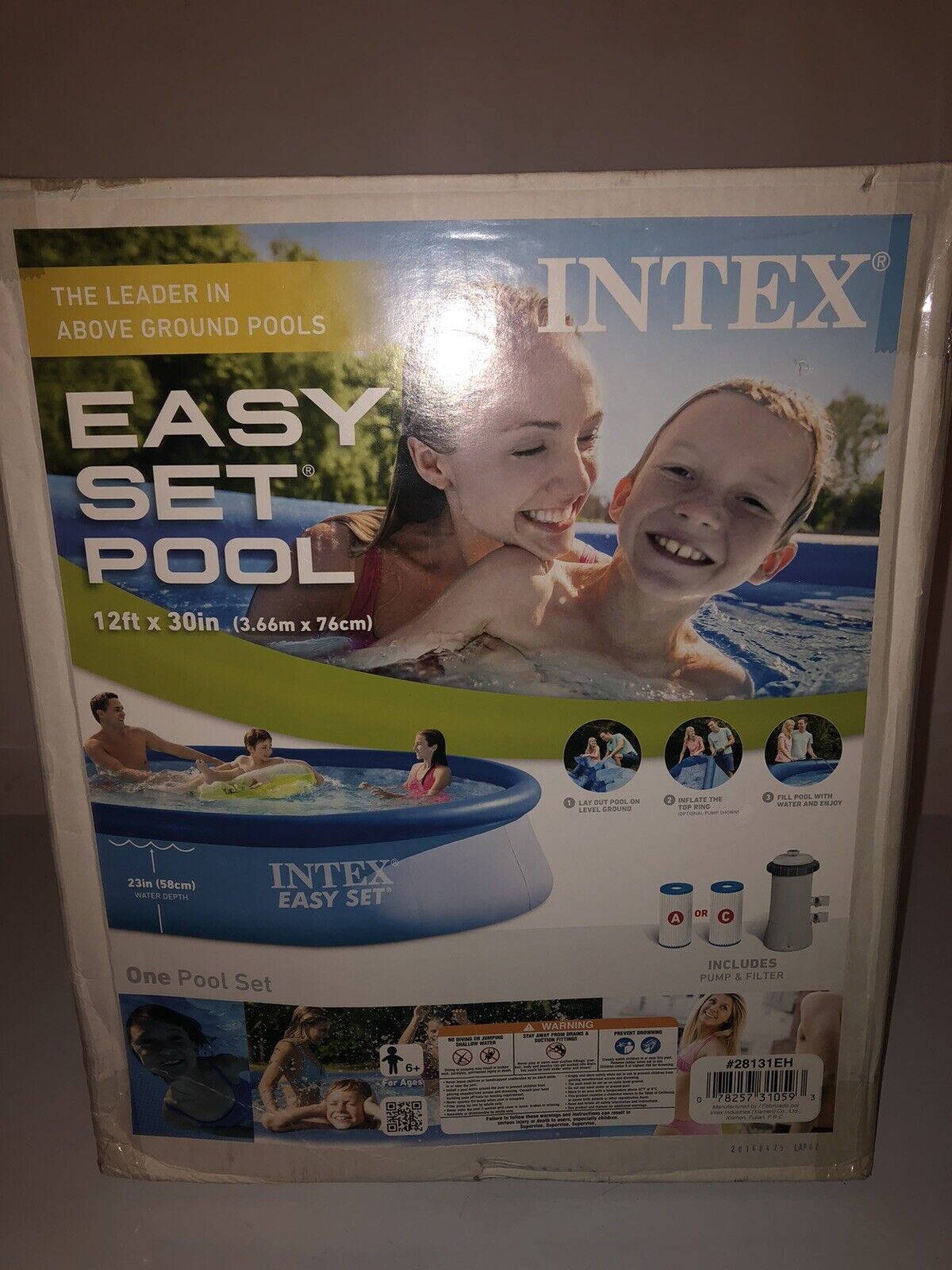 BRAND NEW INTEX 12 Industry No. 1 FT X Great interest 30 IN ABOVE GROUND WITH SET EASY POOL FI