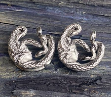 PAIR Medusa Saddle Ear Spreader Snakes Surgical Steel Tunnels Plugs Gauges