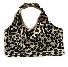 Leopard Print Halter Crop Top