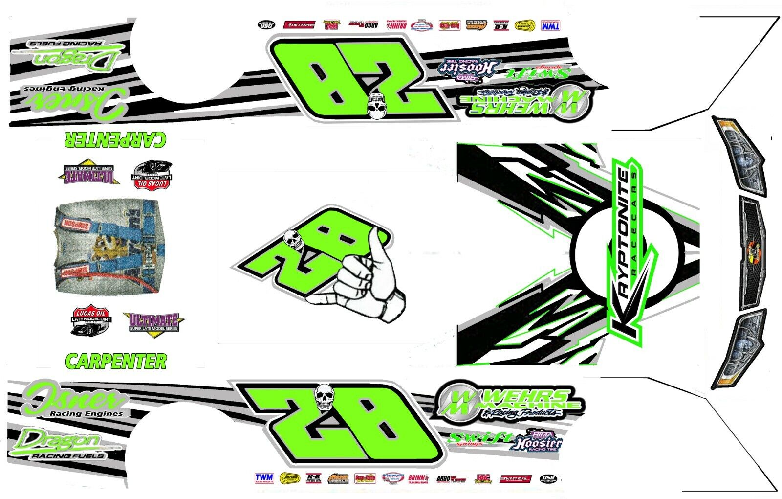 Animer and price revision #28 Kryptonite Race Cars Crate Dirt Wate Late 1 Model Manufacturer OFFicial shop 24th Scale