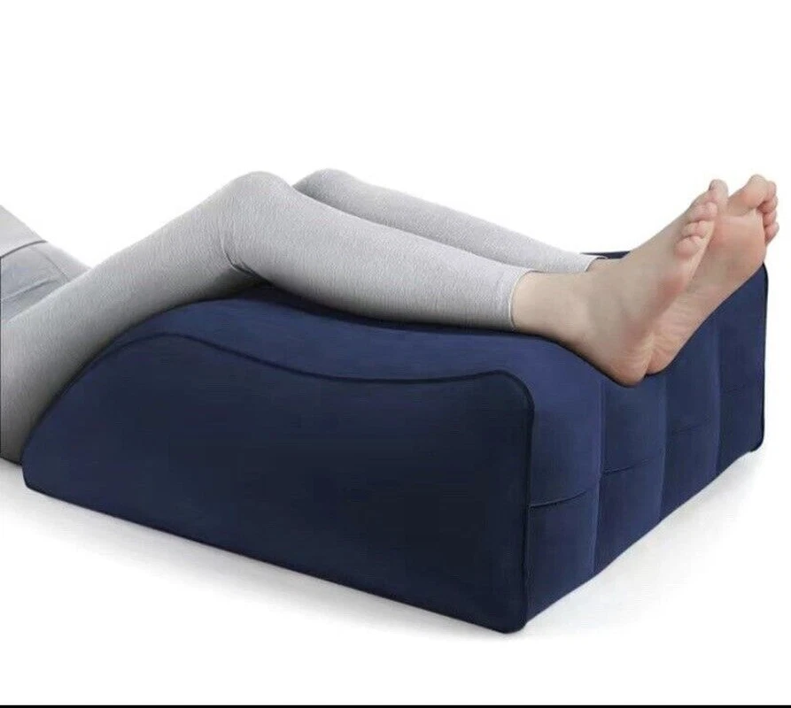 Almohada de cuña para piernas - Almohadas de elevación inflables para hinchazón/negro Foto 4 de 4