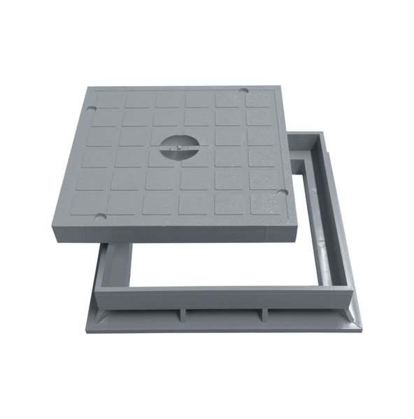 Marley Schachtdeckel + Rahmen 20X20Cm FüR Einlaufschacht Schachtabdeckung Deckel-image