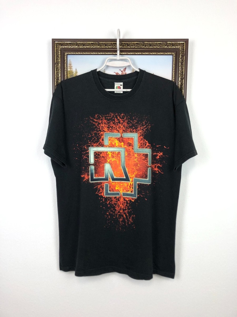 Vintage 2000's Rammstein Die Sonne Burn Over Print Shirt Band Tee