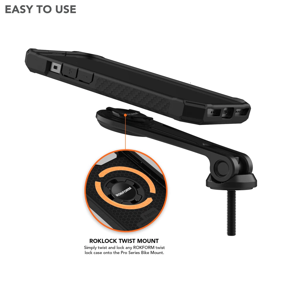 Rokform V4 Pro Series Stem Bike Phone Mount - Military-Grade Highly Adjustable - Image 4 of 4