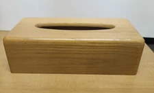 Solid Wood Tissue Box Cover Light Natural Wood Tone 11"x5.5"x3.25"