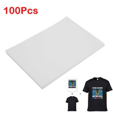 100Pcs A4 Lazer Print Transfer Paper for Dark Fabric Cotton Printable Paper New
