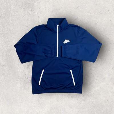 nike poly tracksuit blue