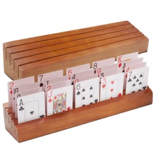 GSE Games & Sports Expert Wooden Playing Card Holder 14".