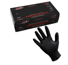 2 PACK $8 A PIECE XXLARGE 4.5MIL BLACK RUBBER NITRILE GLOVES (100/BX)