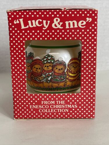Enesco Lucy and Me Lucy Rigg  Christmas Glass Ornament 1980 - Picture 1 of 5