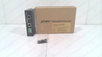 PLANET IPOE-162S, INDUSTRIAL IEEE 802.3AT GB HP ETHERNET SPLITTER, NEW #330209