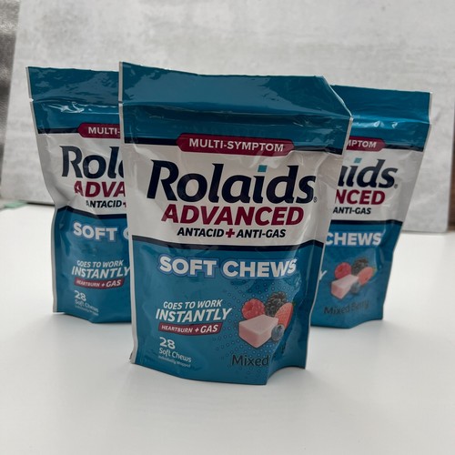 Rolaids Advanced Calcium Carbonate Antacid + AntiGas Soft Chews28ct