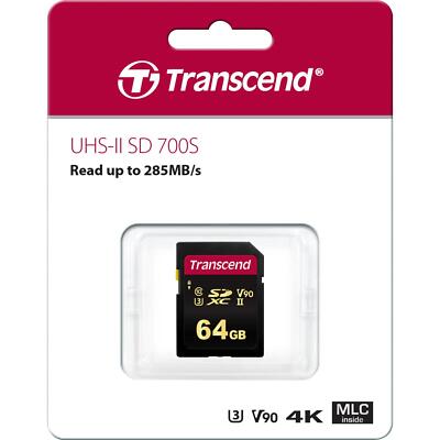 Transcend SDXC 700S 64GB Class 10 UHS-II U3 V90 SD Karte