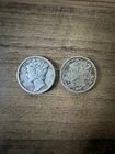 Two 1943 Mercury Dimes