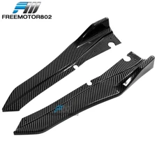 Fit 18-24 Infiniti Q50 Carbon Fiber Print Rear Bumper Lip Corner Apron Winglet