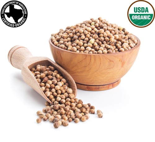 Graines de coriandre bio - sans OGM, arôme aromatique et noisette biologique certifié USDA - Photo 3/9