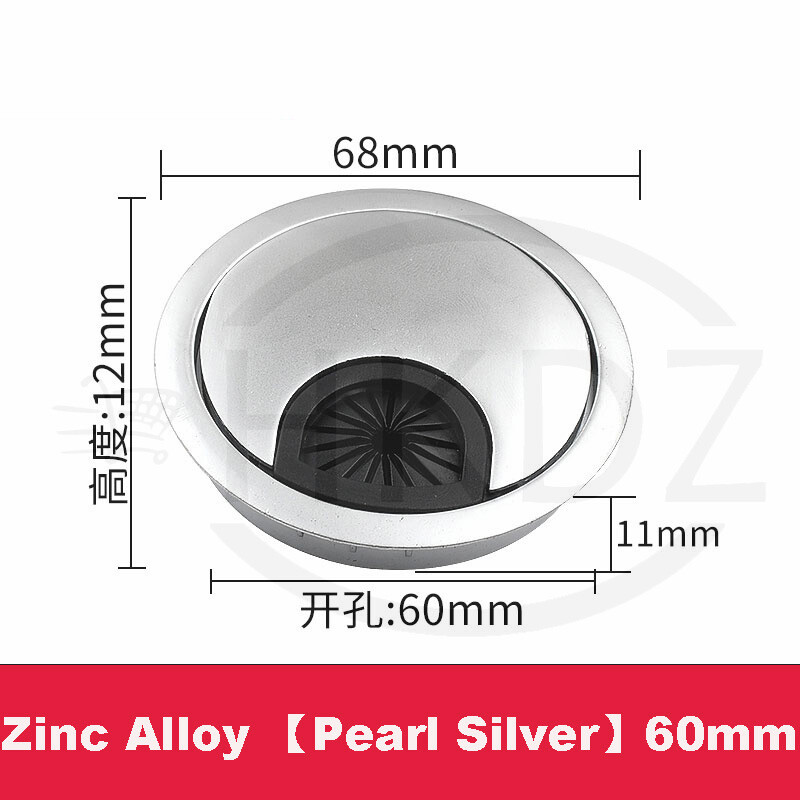 35 50 60 80mm PC Computer Desk Plastic Grommet Table Cable Tidy Wire Hole Cover