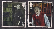 GB 2018 QE2 1st x 2 The Old Vic Bic. used SG 4125 - 4126 ( C1185 )