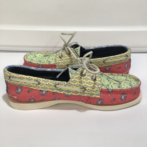SPERRY VINYARD VINES Women’s (Size 4) Heritage Patchwork Topsiders Crab Boats - Picture 4 of 7