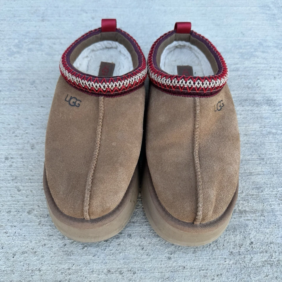 Zapatillas UGG Tasman Plataforma Mujer 9 Marrón Gamuza Forradas de Piel de Oveja Sin Cordones Foto 3 de 4