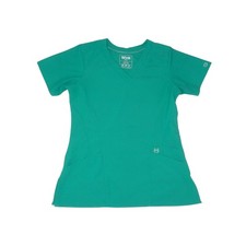 Wink W123 Women Scrub Top XS Teal Green V-Neck Modern Fit Short Sleeve 3398