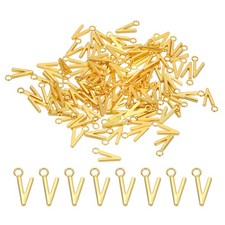 Letter Charm, 100Pcs Alphabet Charm Initial Pendant Charm, Gold Tone, Letter V