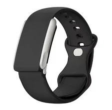 Whoop MG/5.0 Replacement Silicone Band - Black Silicone - Silver Clasp