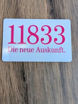 Vintage Deutschland Deutsche Telekom Telefonkarte 12 DM 11833 Verzeichnis Anfragen 1997