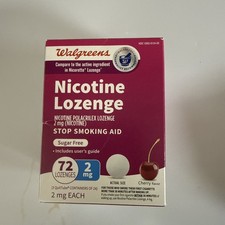 WALGREENS NICOTINE LOZENGE CHERRY-2MG -72PC 2 MG SUGAR FREE Exp: 11/26
