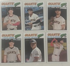 2026 Topps Heritage San Francisco Giants Lot (6) Cards