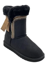 Lamo Fur Lined Short Winter Boots Alma Black