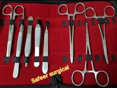 Minor Surgery Instrument Set Forceps Scissors Scalpel Tweezers Stainless Steel