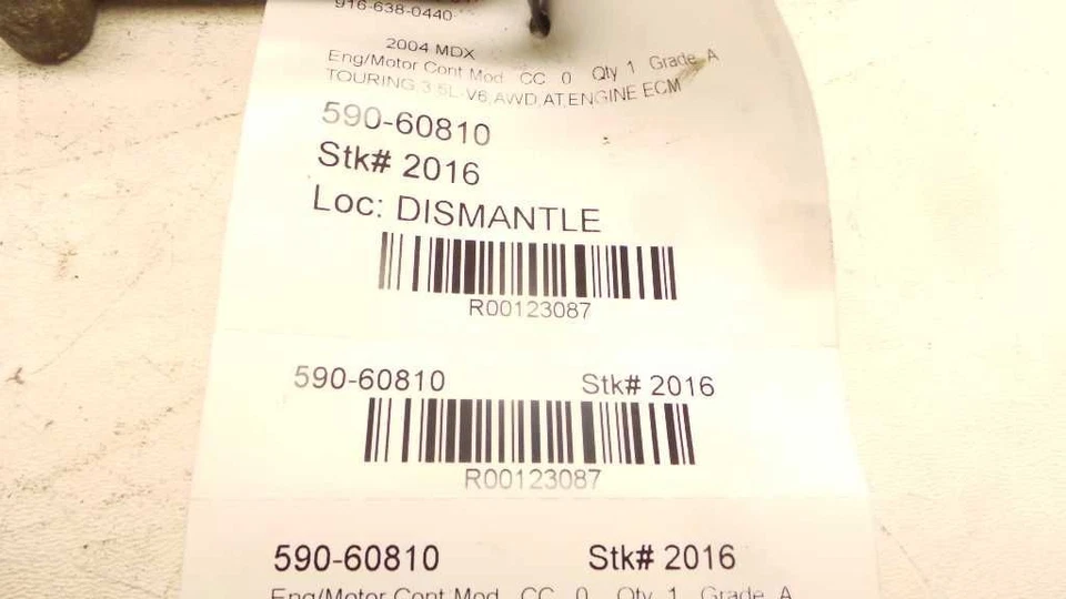 2004 ACURA MDX ENGINE ELECTRONIC CONTROL MODULE ECM ASSEMBLY - Image 4 of 4