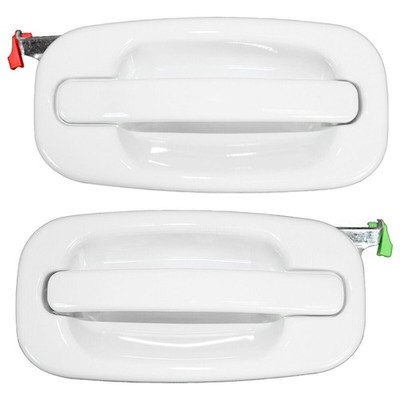 4x New Exterior Olympic White Painted Door Handle Set For 1999-2007 Silverado