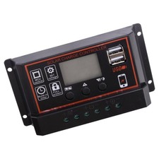 Dual USB 30A Amp 12V/24V Solar Panel Regulator Charge Controller Battery Best