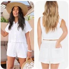 Show Me Your MuMu Sasha Linen Shorts Size XS