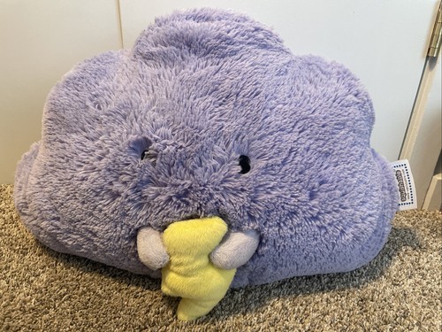 Squishable 20” Storm Cloud 2018 Plush Lavender Purple Holding Yellow Lightening