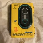 Sony Sports Walkman Radio Cassette Player Yellow Vintage - Tested-Works (WM-F45)