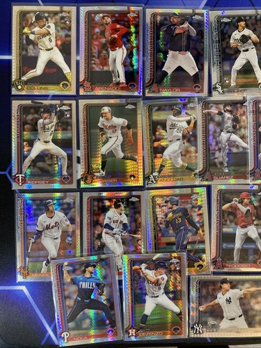 2025 Topps Chrome Baseball Prism Refractor Lot (35) - HUGE LOT ⚾️🔥 - Picture 2 of 4