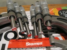 STARRETT T226XRL MICROMETER SET WITH STANDARDS CARBIDE .0001 MACHINIST TOOLS