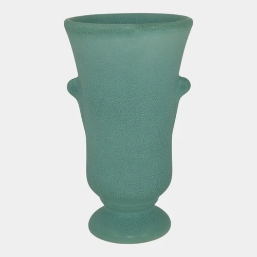 Weller Evergreen 1920s-1930s Vintage Art Pottery Matte Blue Ceramic Vase